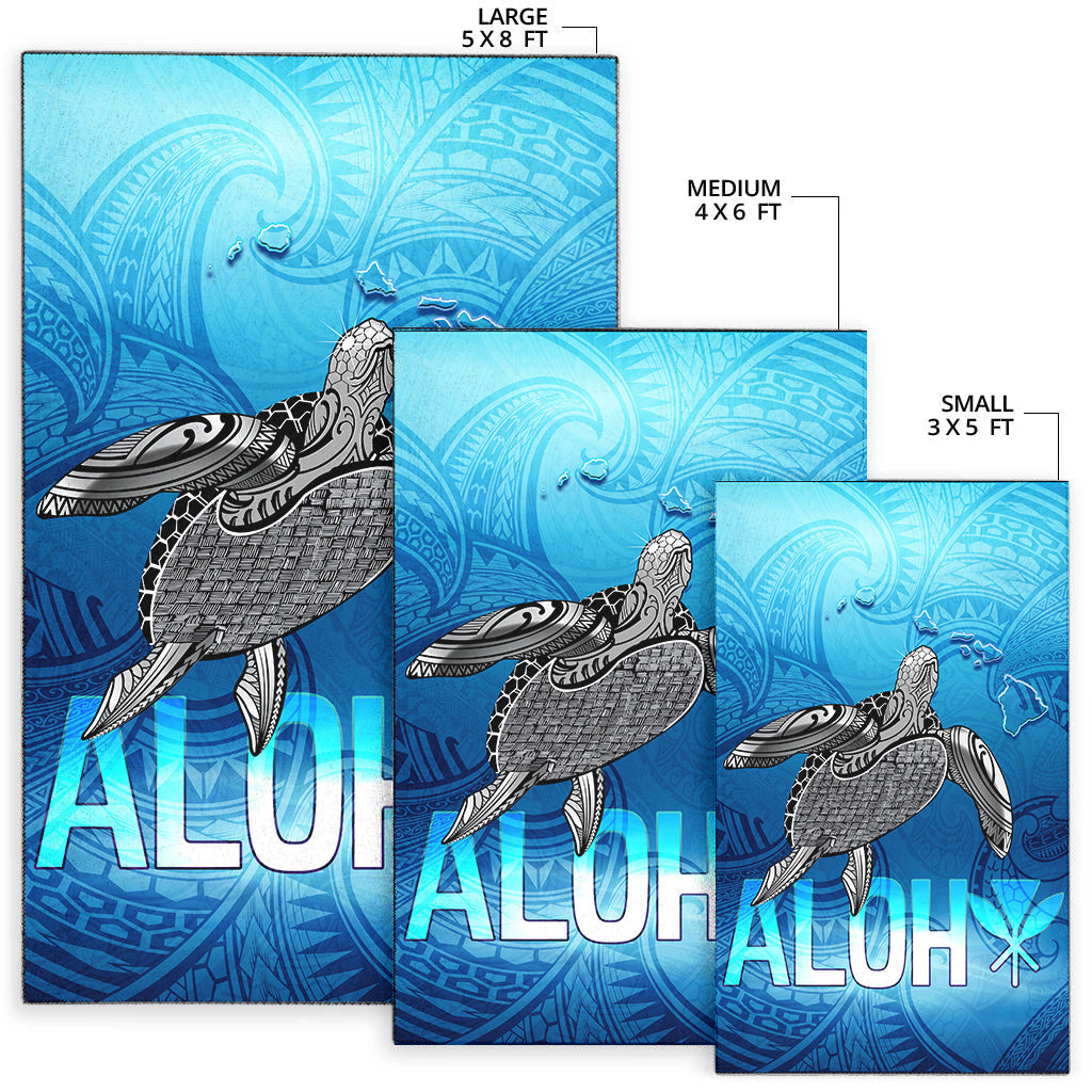 Hawaii Area Rug Aloha Turtle Ocean Style-Myprintsy