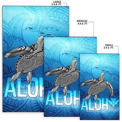 Hawaii Area Rug Aloha Turtle Ocean Style-Myprintsy