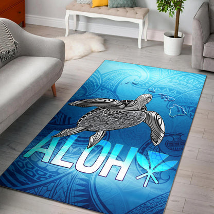 Hawaii Area Rug Aloha Turtle Ocean Style-Myprintsy