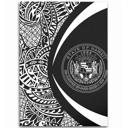 Hawaii Area Rug Coat Of Arm Lauhala White Circle-Myprintsy