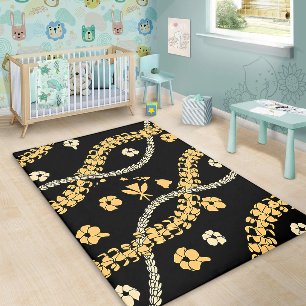 Hawaii Area Rug Curve Floral Lei-Myprintsy
