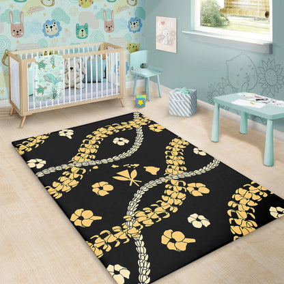 Hawaii Area Rug Curve Floral Lei-Myprintsy
