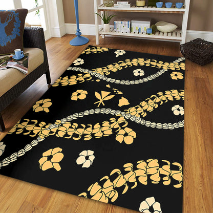 Hawaii Area Rug Curve Floral Lei-Myprintsy