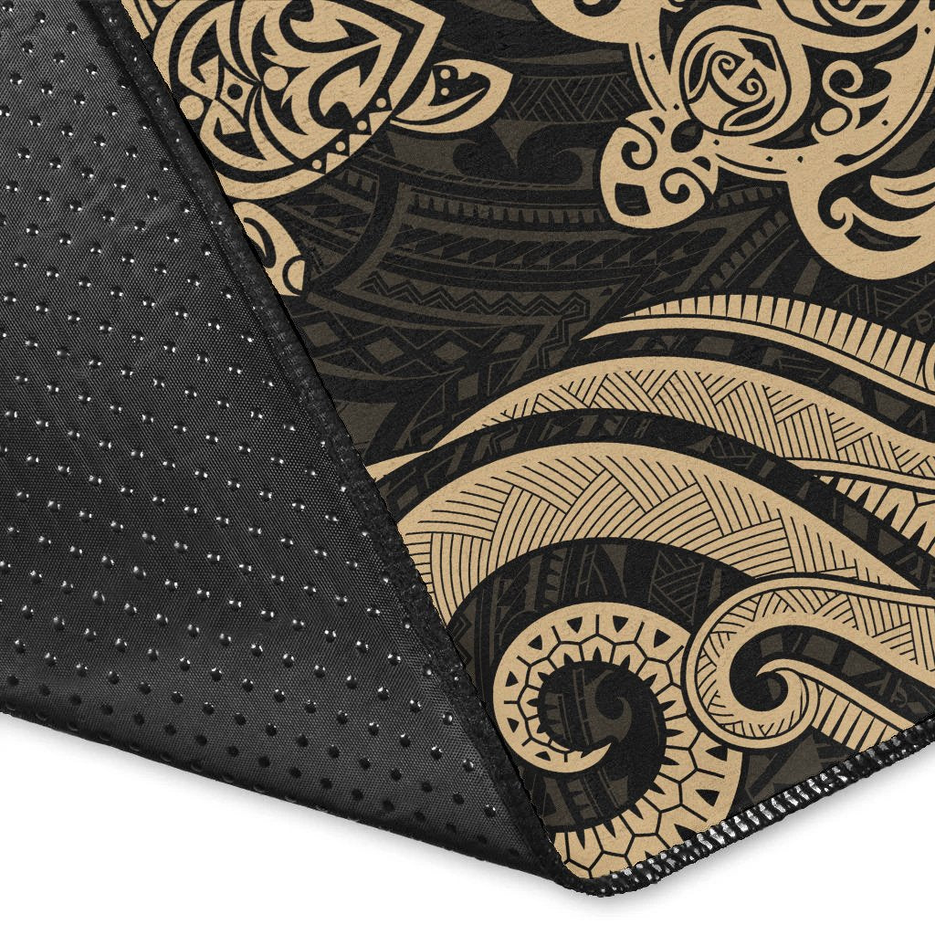 Hawaii Area Rug - Gold Tentacle Turtle-Myprintsy