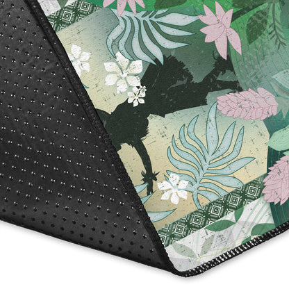 Hawaii Area Rug Hawaii Girl Hula Dancers With Tropical Flowers-Myprintsy