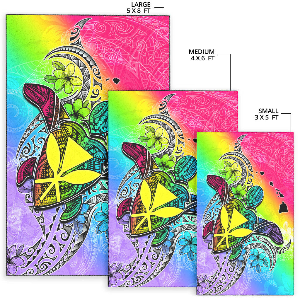 Hawaii Area Rug Hawaii Map And Turtle Tribal Patterns-Myprintsy
