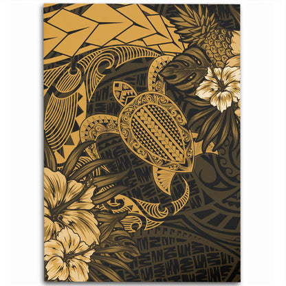 Hawaii Area Rug Hawaii Polynesian Turtle Tropical Golden-Myprintsy