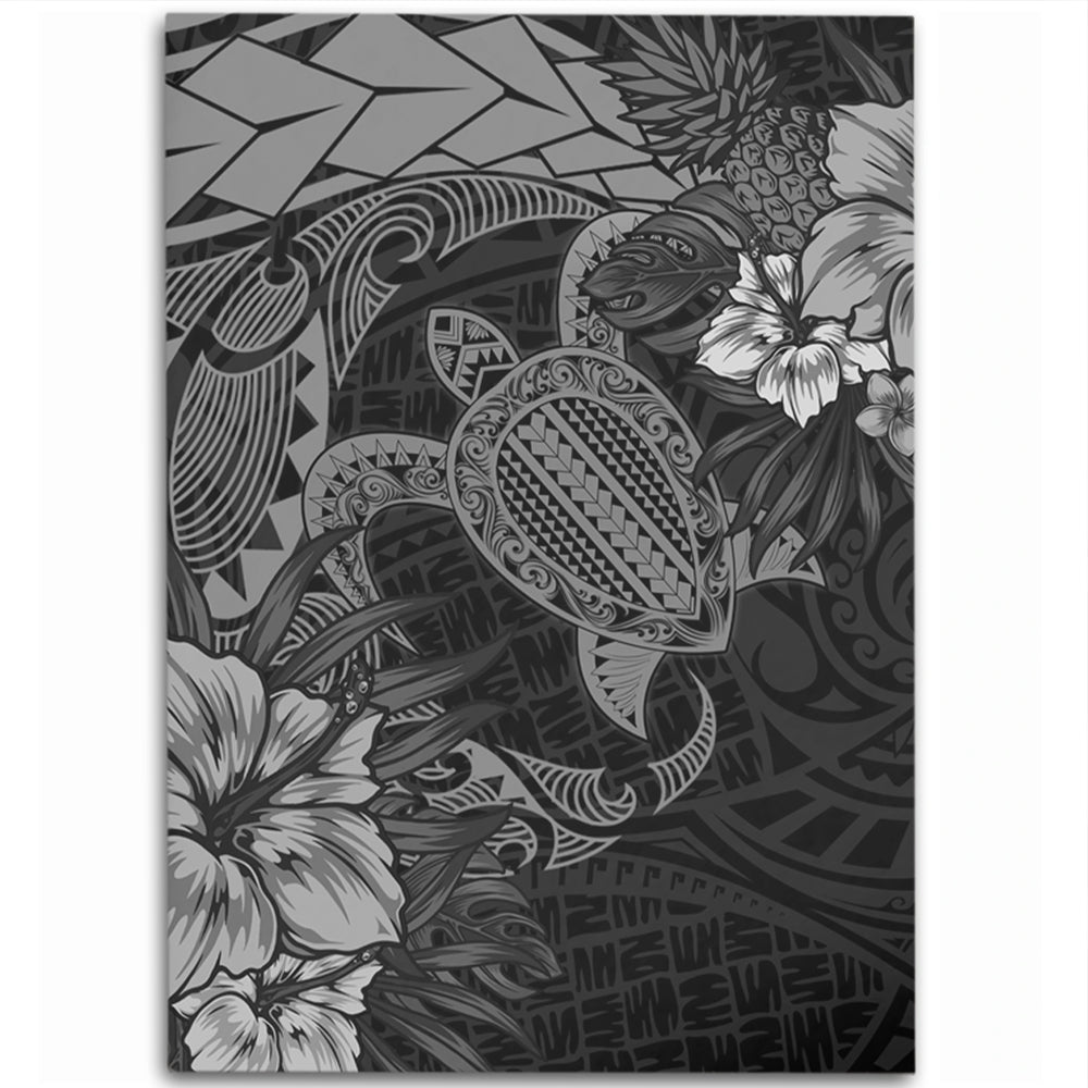 Hawaii Area Rug Hawaii Polynesian Turtle Tropical Grey-Myprintsy