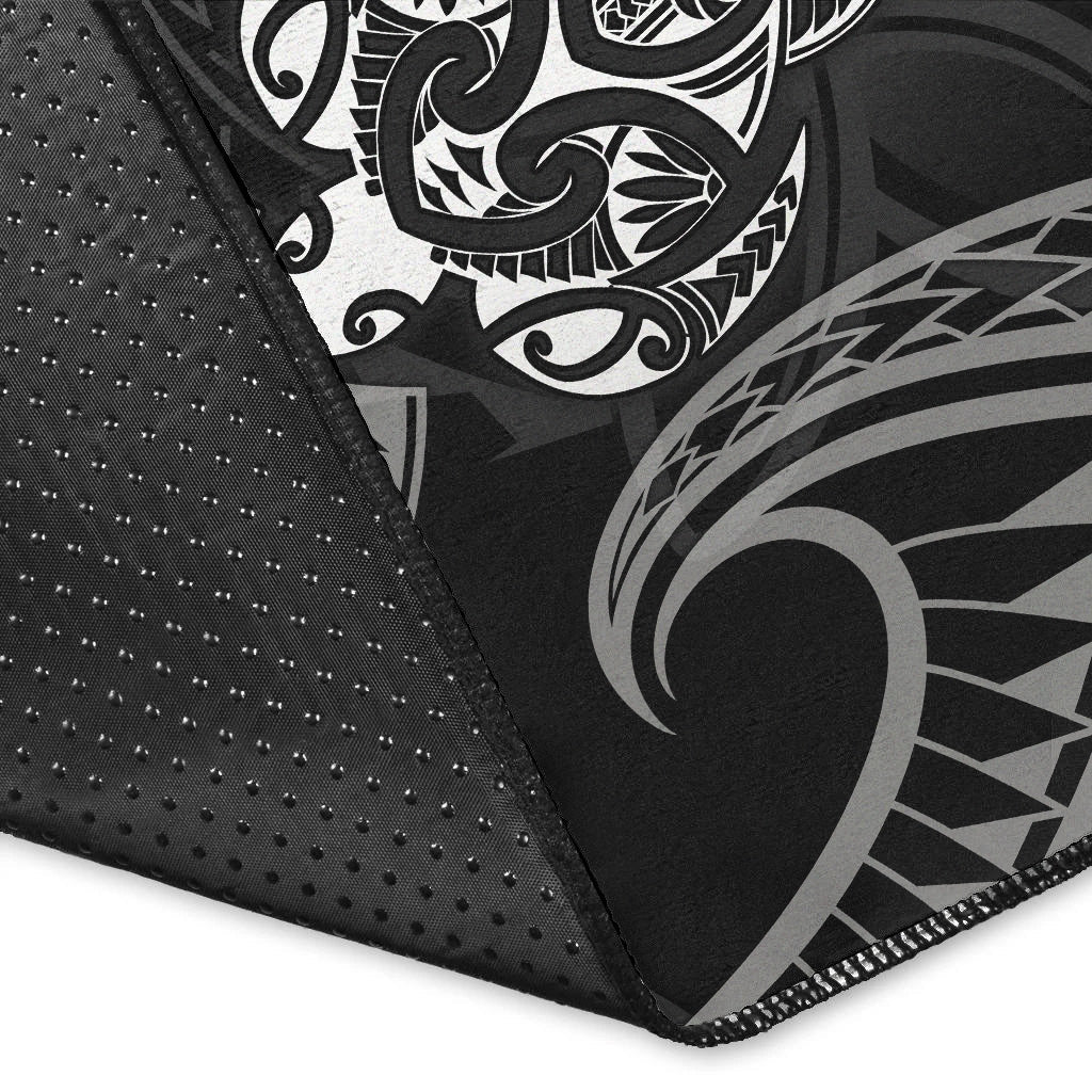 Hawaii Area Rug Hawaiian Turtle Honu Plumeria Tribal Tattoo-Myprintsy
