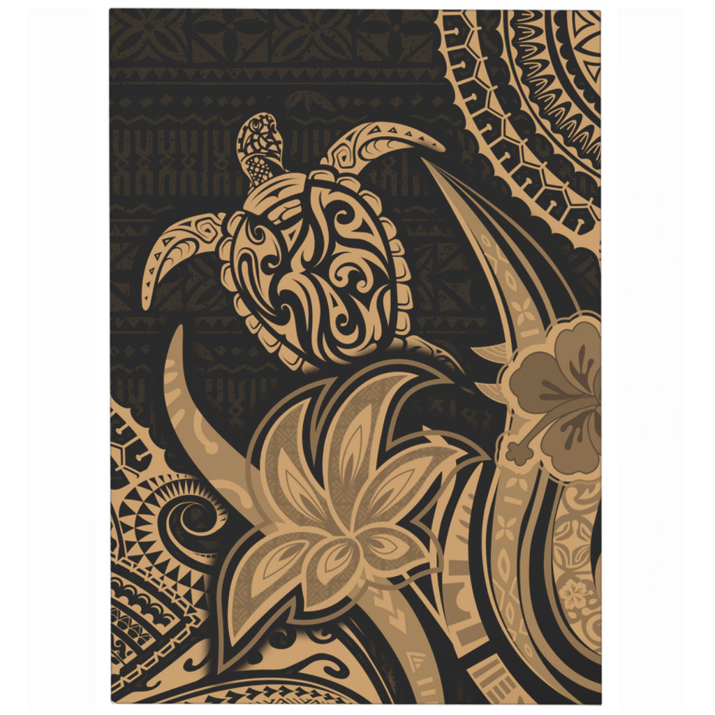 Hawaii Area Rug Honu Turtle Hibiscus Tribal Legacy-Myprintsy