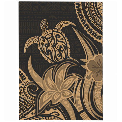 Hawaii Area Rug Honu Turtle Hibiscus Tribal Legacy-Myprintsy