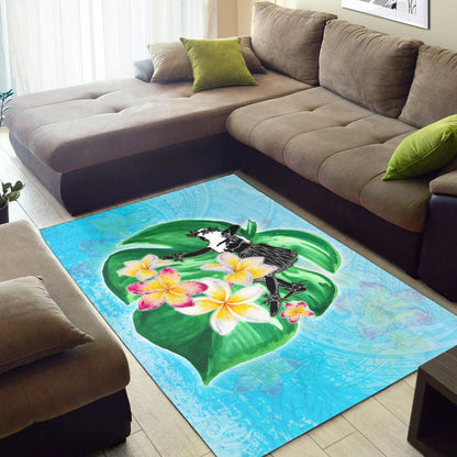 Hawaii Area Rug Hula Girls With Tropical Flowers Polynesian Style-Myprintsy
