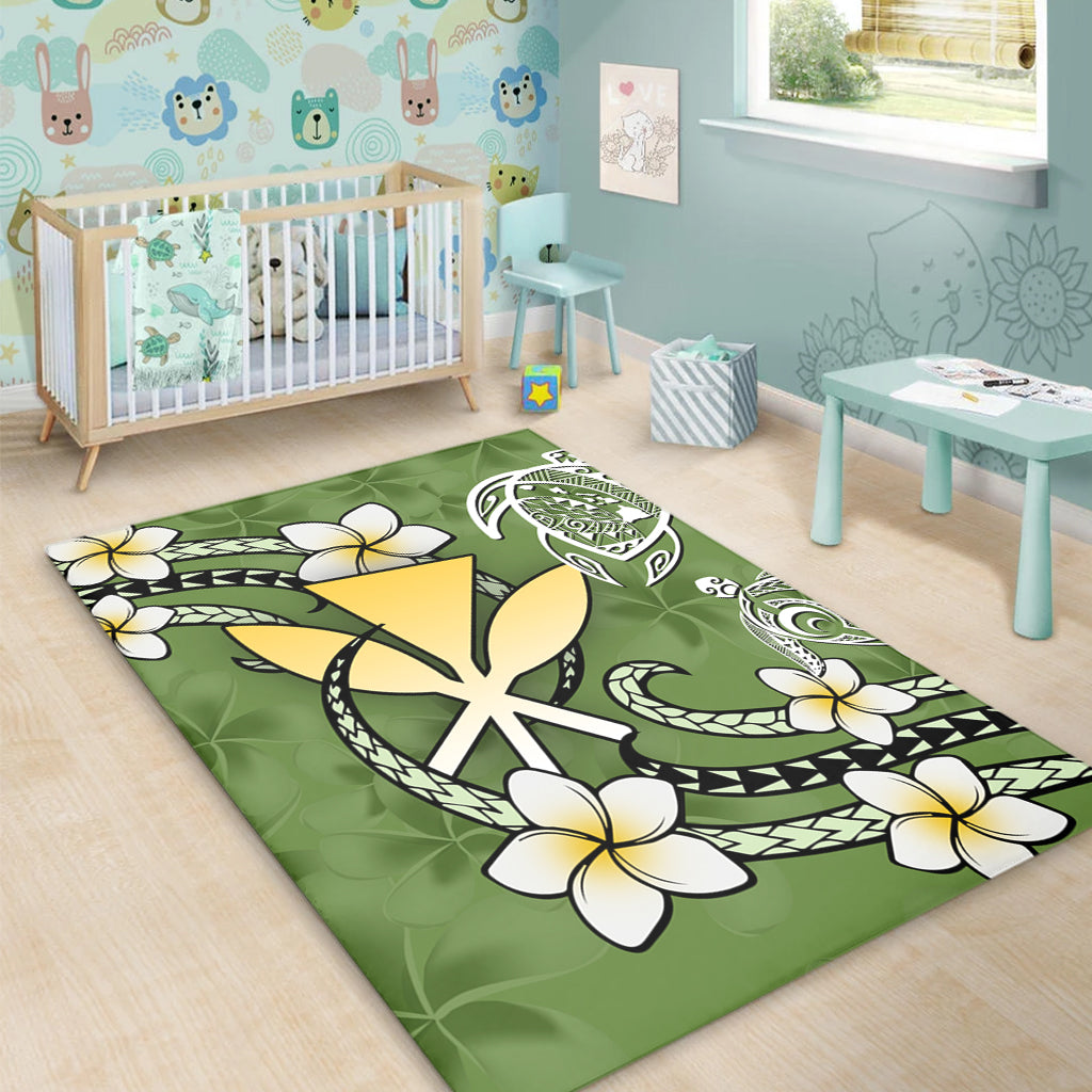 Hawaii Area Rug Kanaka And Turtle Map Plumeria Polynesia-Myprintsy