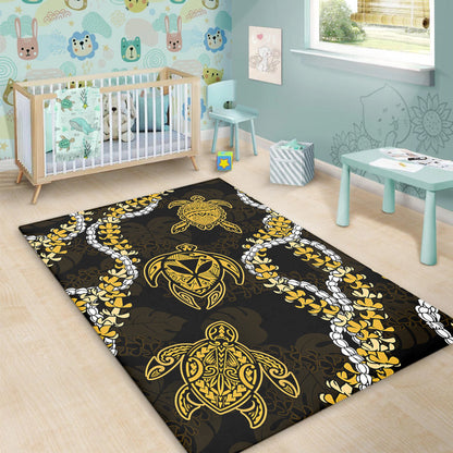 Hawaii Area Rug Kanaka Maoli Floral Puakenikeni Lei-Myprintsy