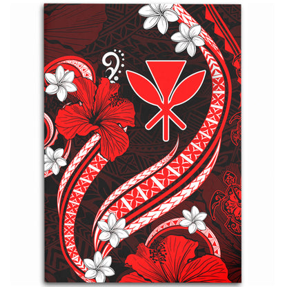 Hawaii Area Rug Kanaka Maoli Hibiscus Turtle Ocean Pacific Red Style-Myprintsy