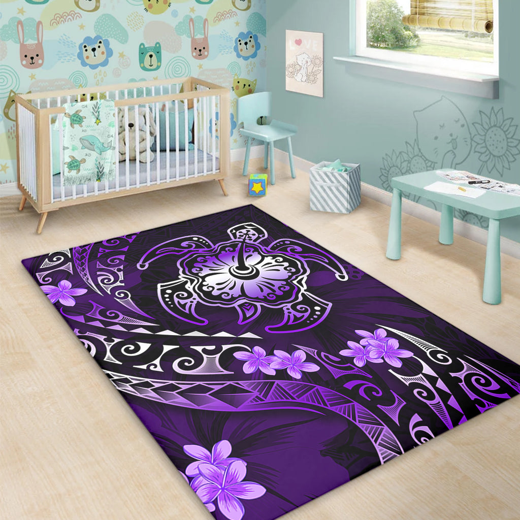 Hawaii Area Rug Kanaka Maoli Map With Turtle Tribal Polynesia Tattoo Luxury Design-Myprintsy