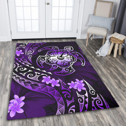 Hawaii Area Rug Kanaka Maoli Map With Turtle Tribal Polynesia Tattoo Luxury Design-Myprintsy