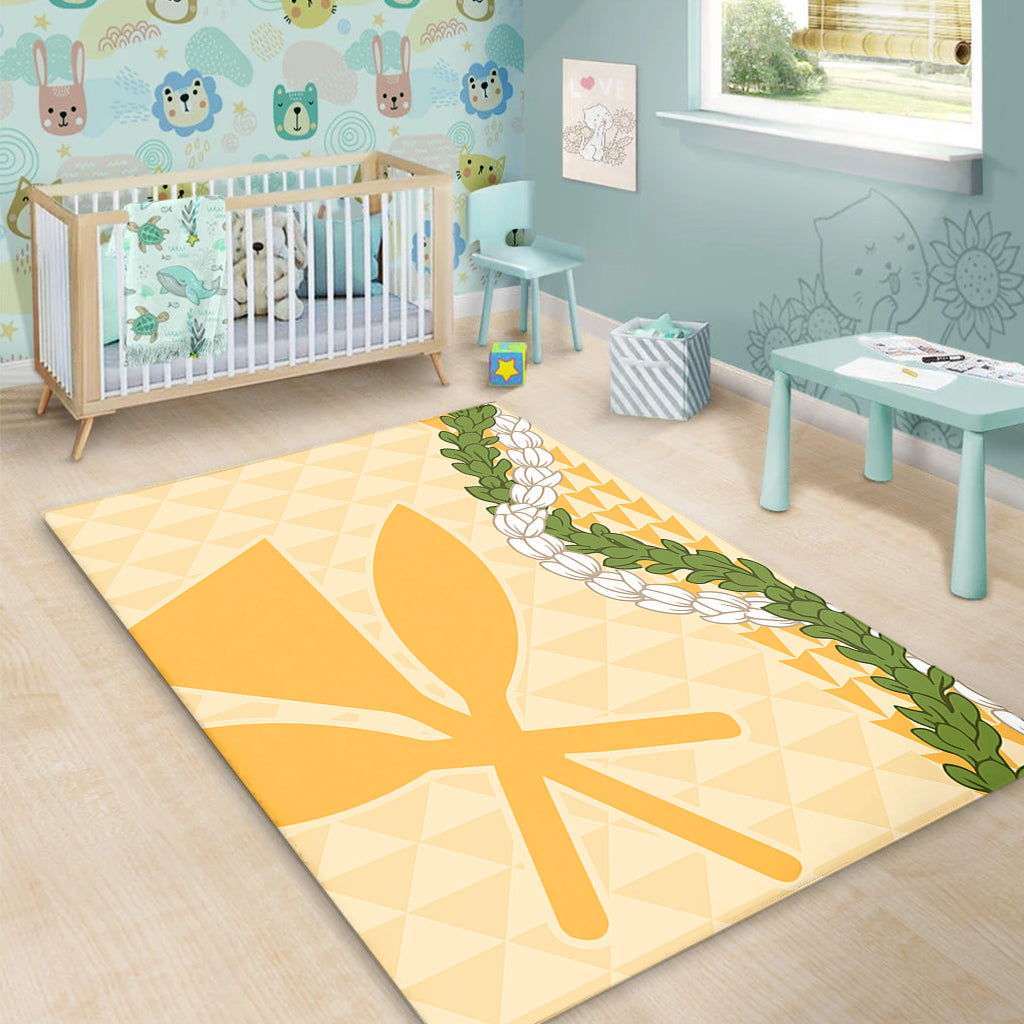 Hawaii Area Rug Kanaka Maoli Puakenikeni Maile Flower Lei-Myprintsy