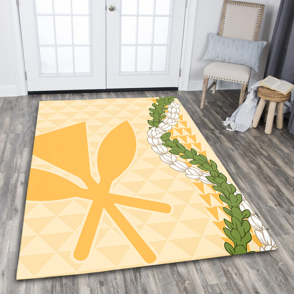 Hawaii Area Rug Kanaka Maoli Puakenikeni Maile Flower Lei-Myprintsy
