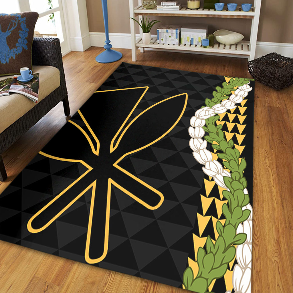 Hawaii Area Rug Kanaka Maoli Puakenikeni Maile Flower Lei-Myprintsy