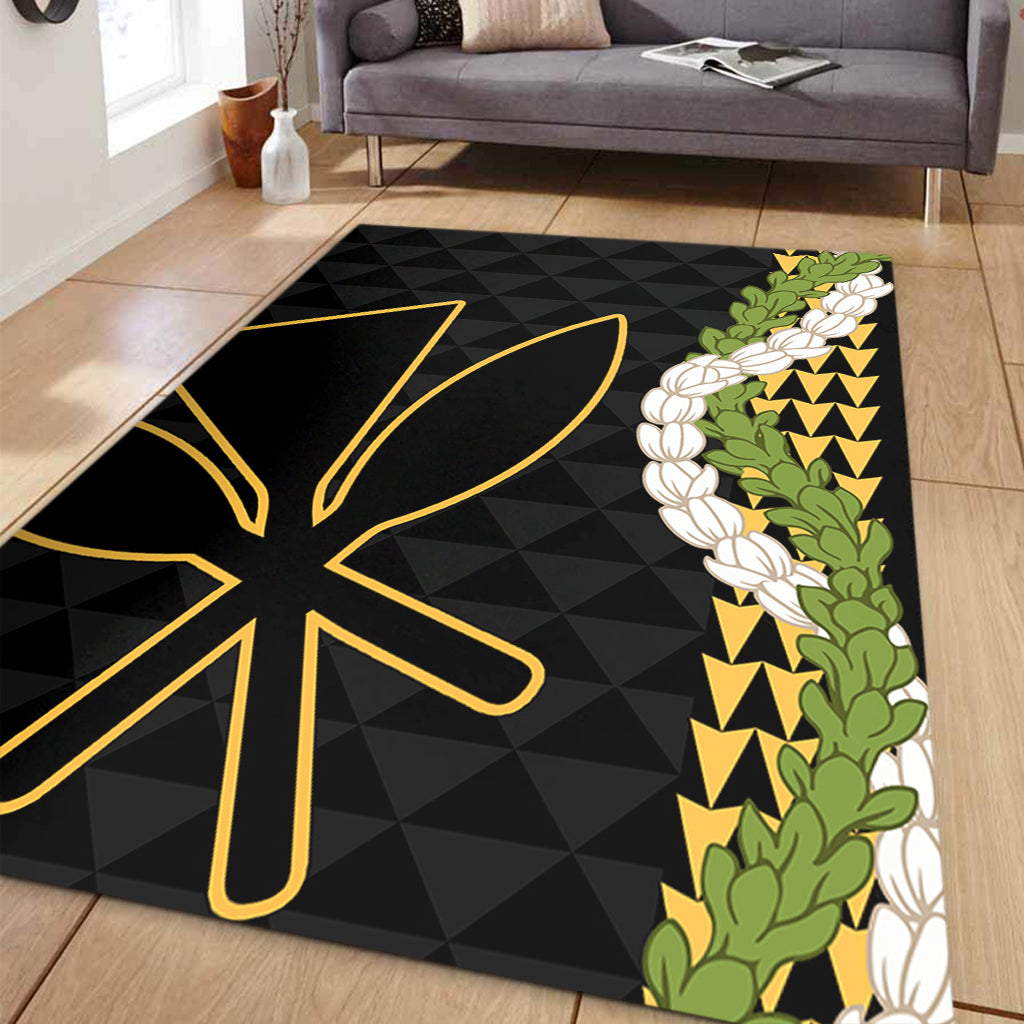 Hawaii Area Rug Kanaka Maoli Puakenikeni Maile Flower Lei-Myprintsy