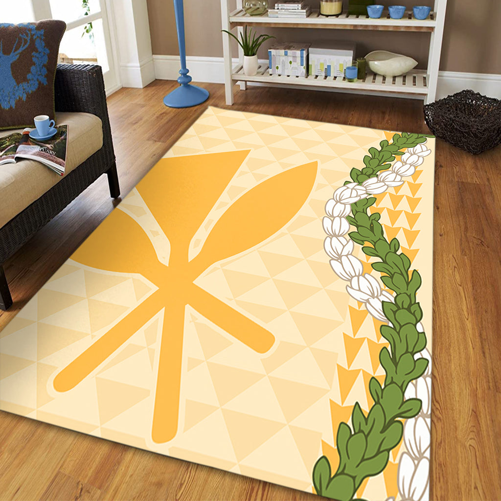 Hawaii Area Rug Kanaka Maoli Puakenikeni Maile Flower Lei-Myprintsy