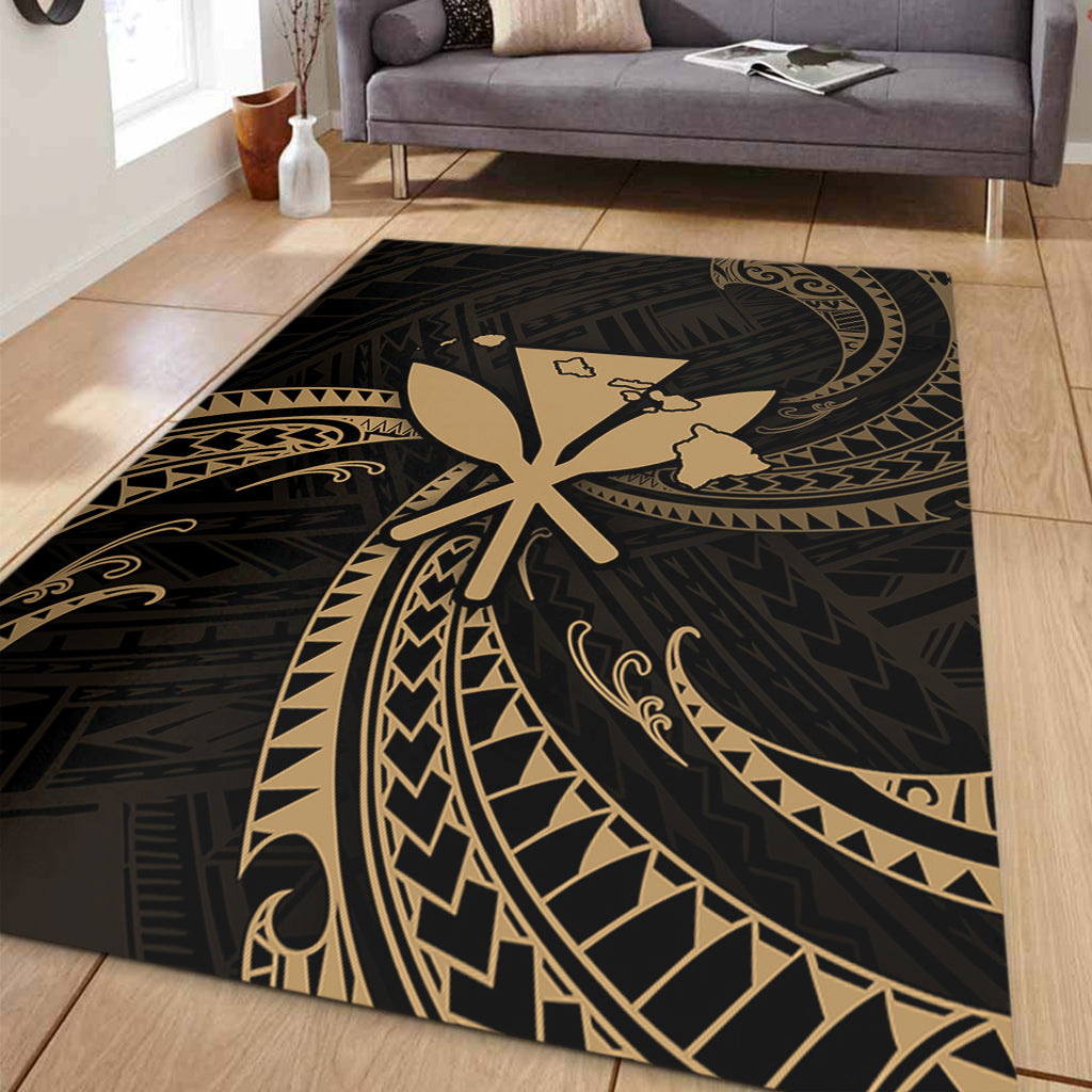 Hawaii Area Rug Kanaka Map Tribal Wave-Myprintsy