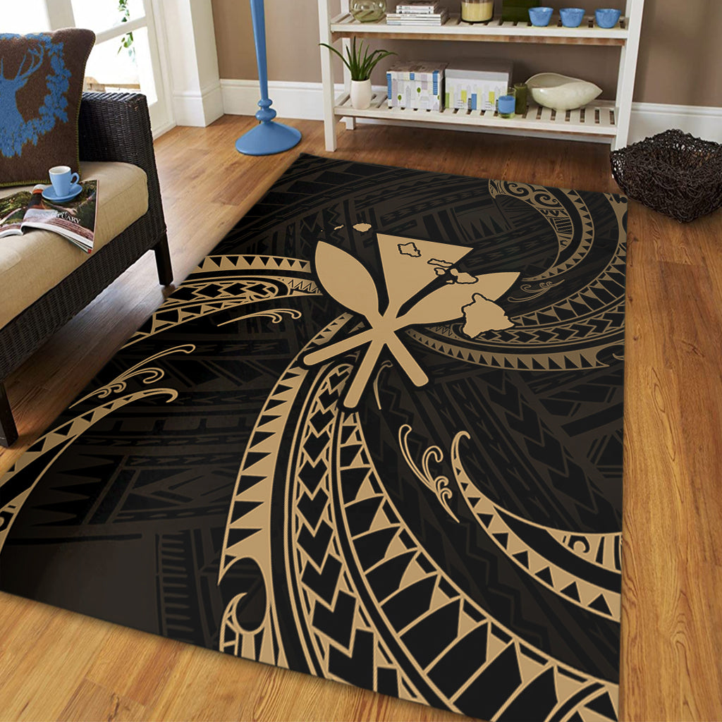 Hawaii Area Rug Kanaka Map Tribal Wave-Myprintsy