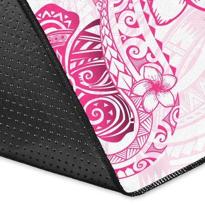 Hawaii Area Rug Pink Hibiscus And Plumeria Flowers Polynesian Decor-Myprintsy
