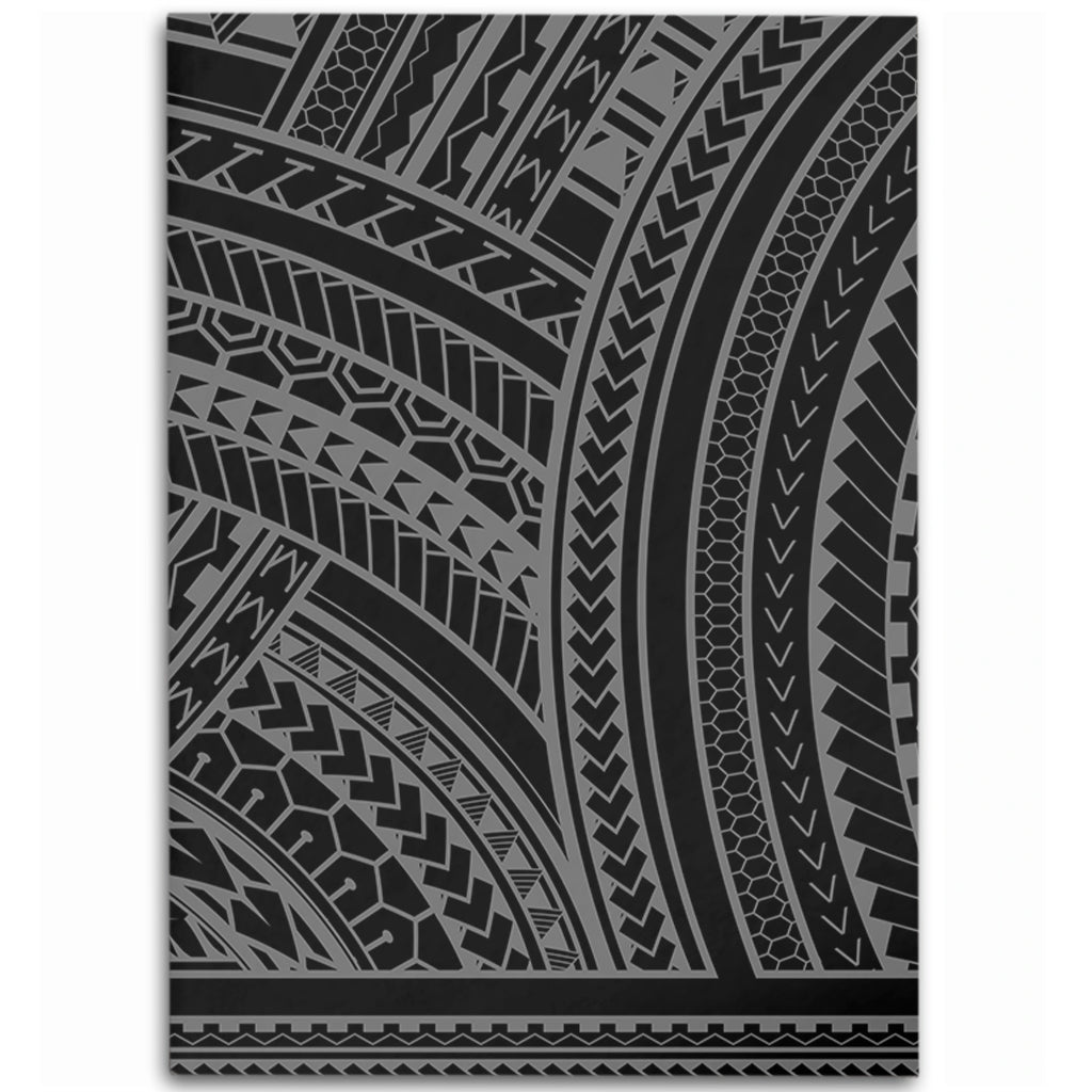 Hawaii Area Rug Polynesia Pattern Gray-Myprintsy