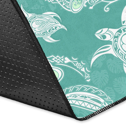 Hawaii Area Rug Polynesian Pattern Plumeria Turtles-Myprintsy