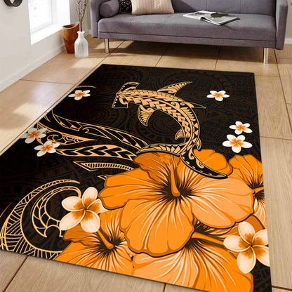 Hawaii Area Rug Shark Polynesia Tribal Tattoo-Myprintsy