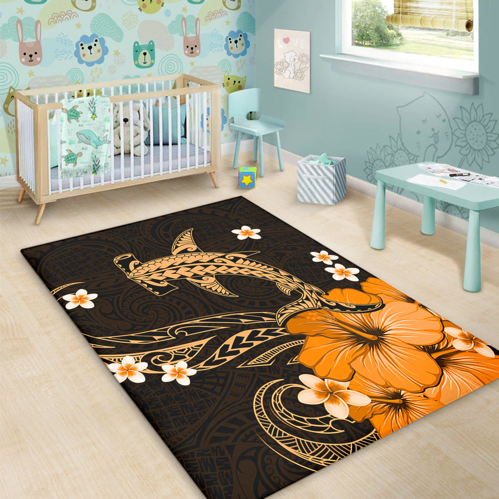 Hawaii Area Rug Shark Polynesia Tribal Tattoo-Myprintsy