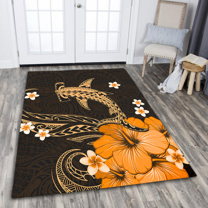 Hawaii Area Rug Shark Polynesia Tribal Tattoo-Myprintsy