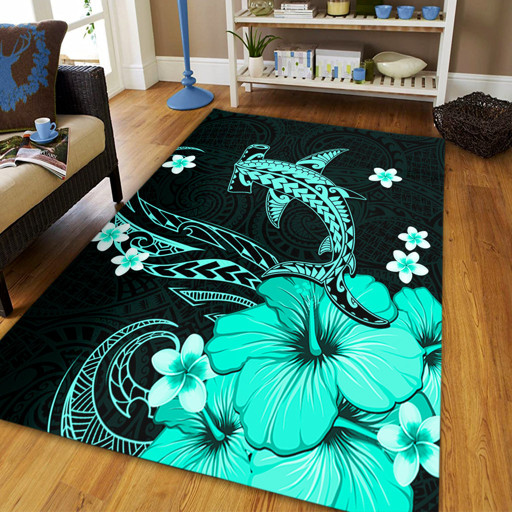 Hawaii Area Rug Shark Polynesia Tribal Tattoo-Myprintsy