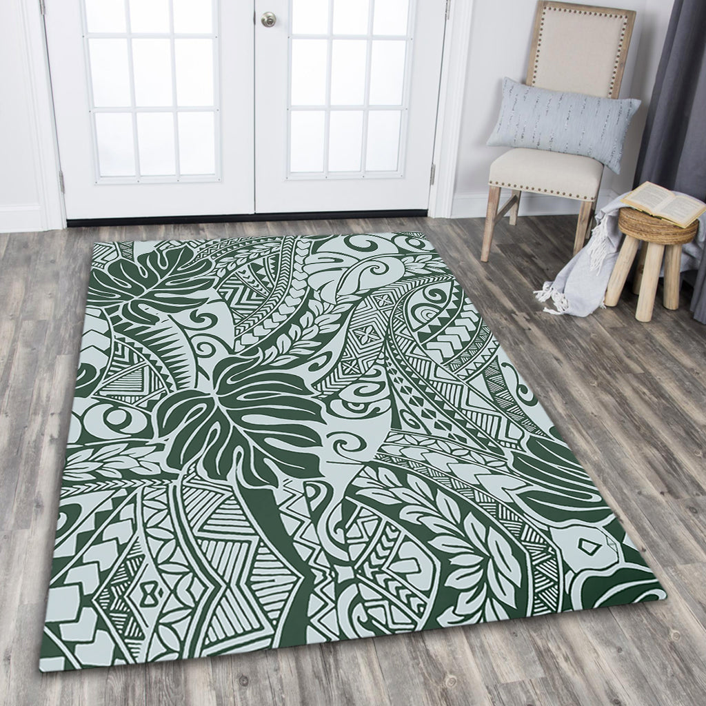 Hawaii Area Rug Tribal Pattern Leaf-Myprintsy