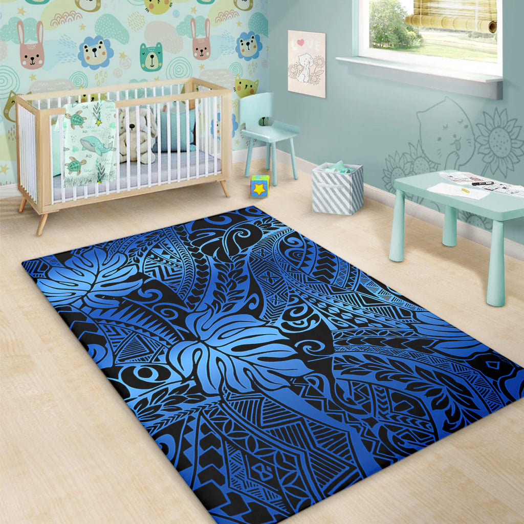 Hawaii Area Rug Tribal Polynesian Pattern Leaf-Myprintsy
