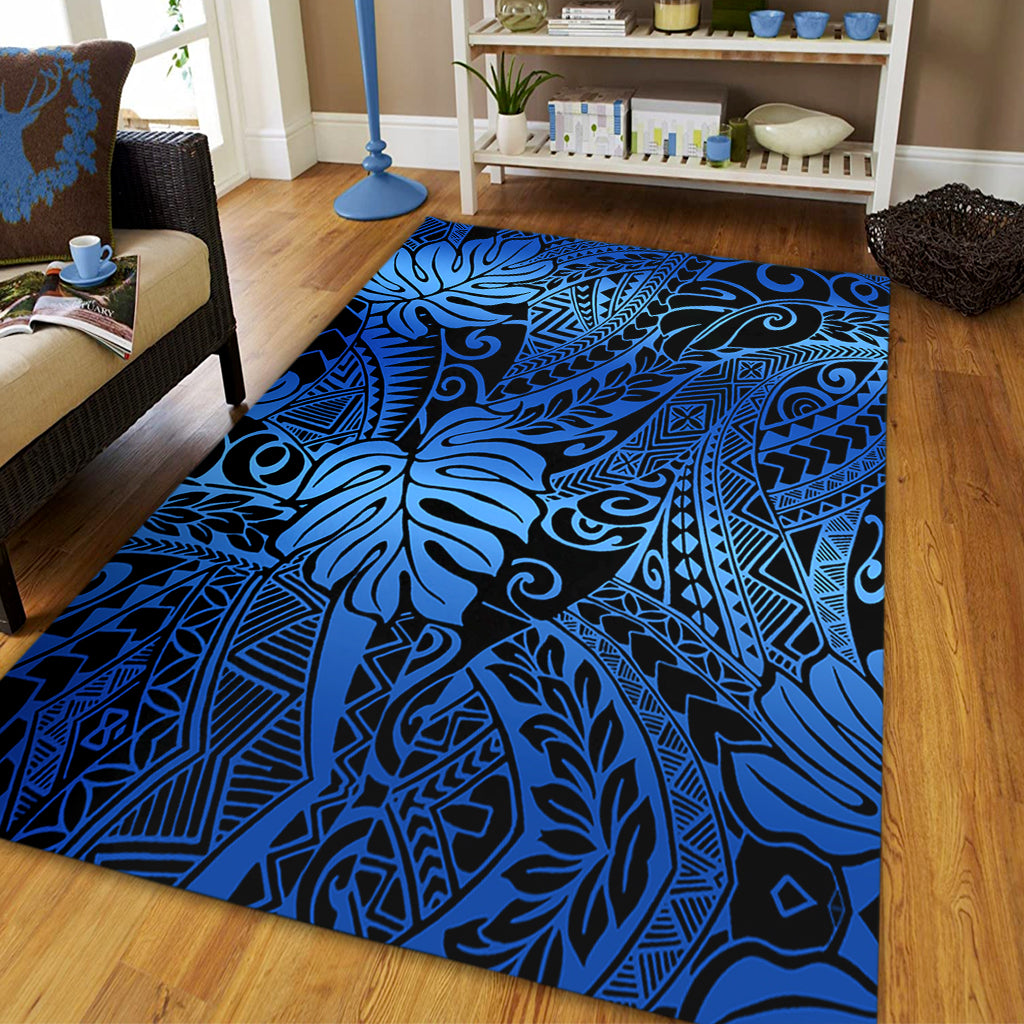 Hawaii Area Rug Tribal Polynesian Pattern Leaf-Myprintsy
