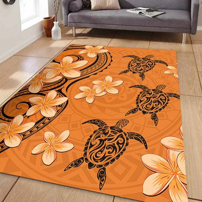 Hawaii Area Rug Tribal Tattoo Polynesia Plumeria Flower-Myprintsy