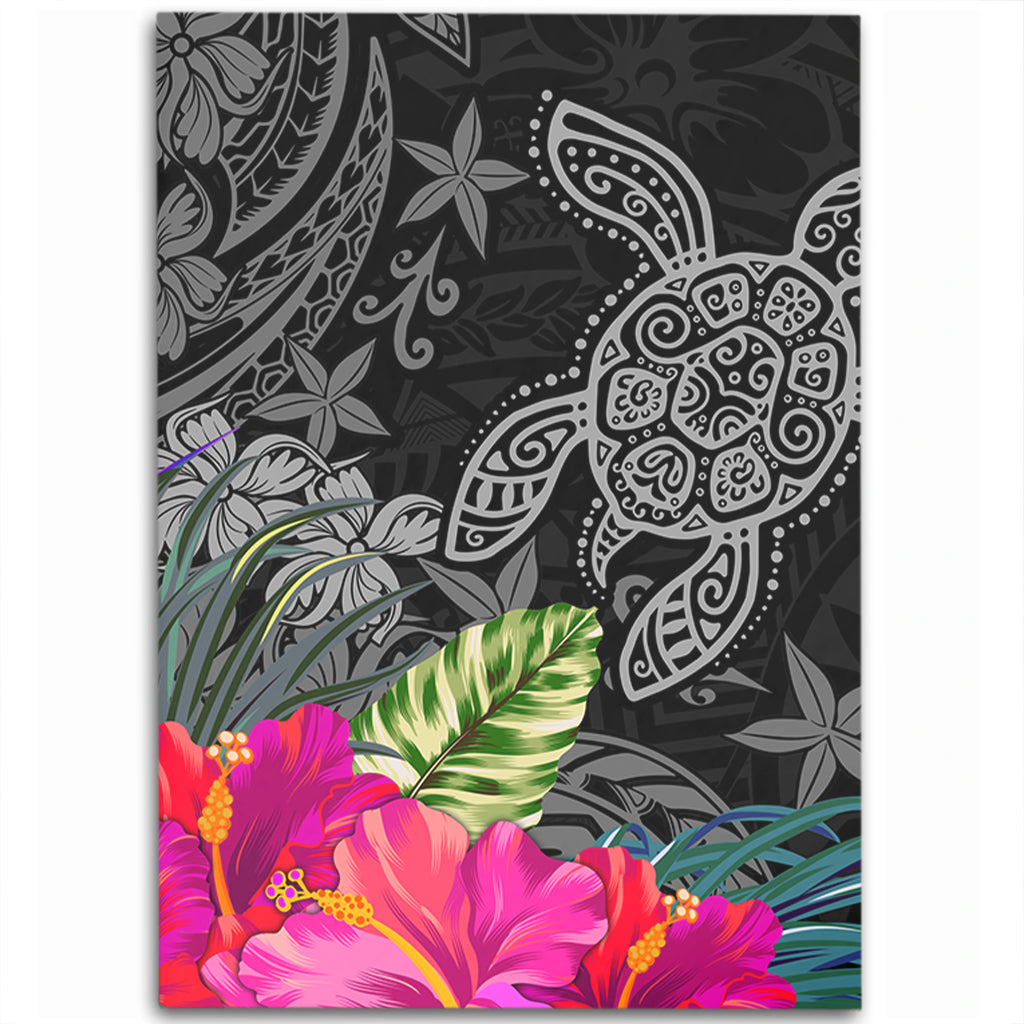 Hawaii Area Rug Tropical Honu Hibiscus Garden Style-Myprintsy