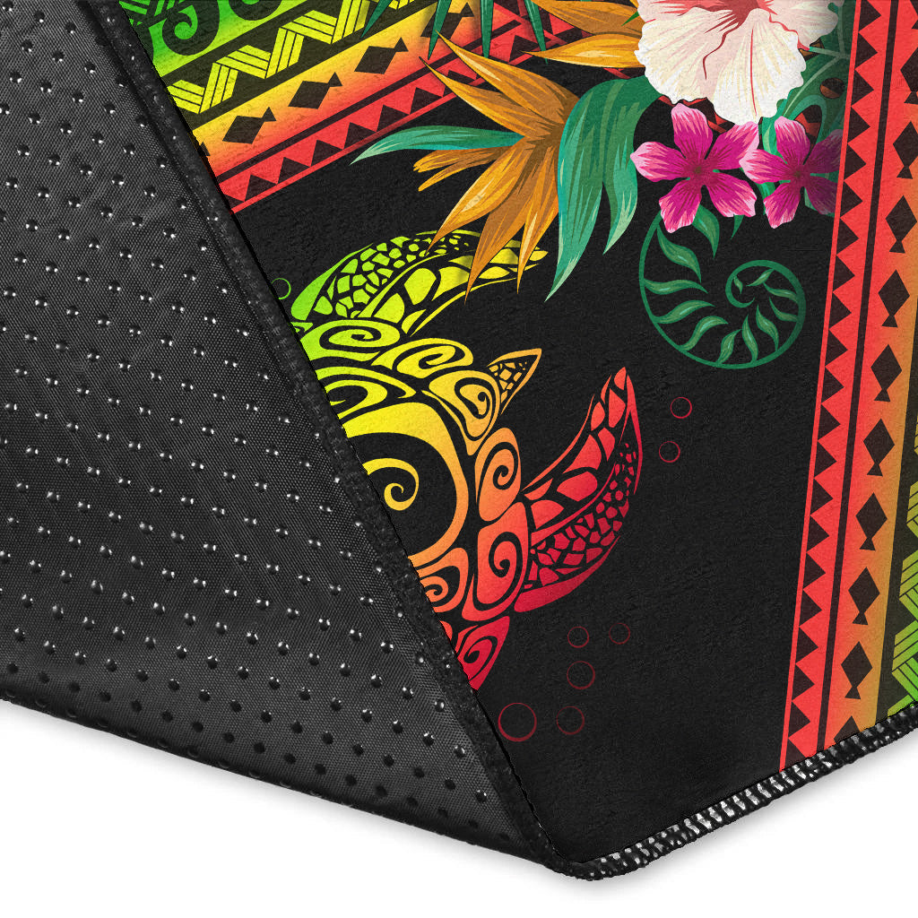 Hawaii Area Rug Turtle Polynesian Pattern Reggae Color-Myprintsy