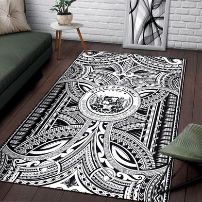 Hawaii Area Rugs - Polynesian Tattoo & Hawaii Coat of Arm-Myprintsy