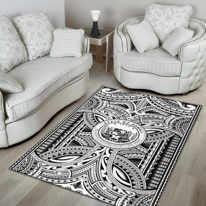 Hawaii Area Rugs - Polynesian Tattoo & Hawaii Coat of Arm-Myprintsy