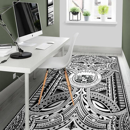 Hawaii Area Rugs - Polynesian Tattoo & Hawaii Coat of Arm-Myprintsy