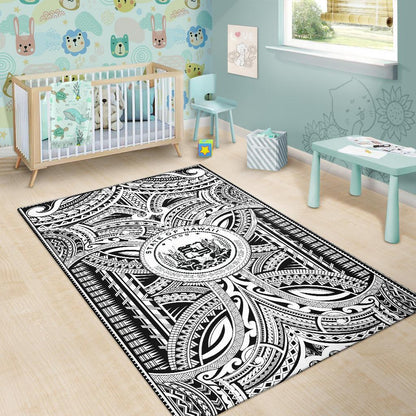 Hawaii Area Rugs - Polynesian Tattoo & Hawaii Coat of Arm-Myprintsy