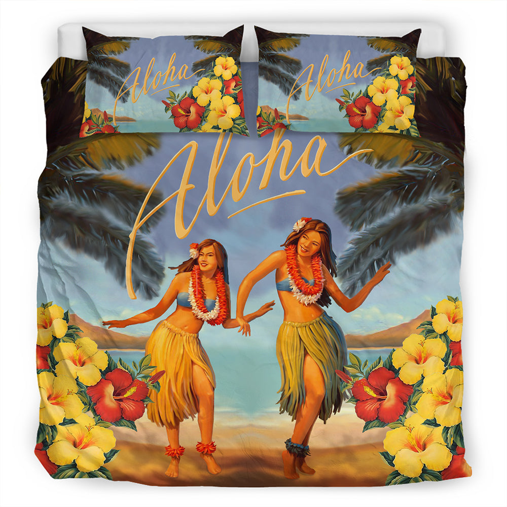 Hawaii Bedding Set Aloha Hula Dance Hibiscus-Myprintsy