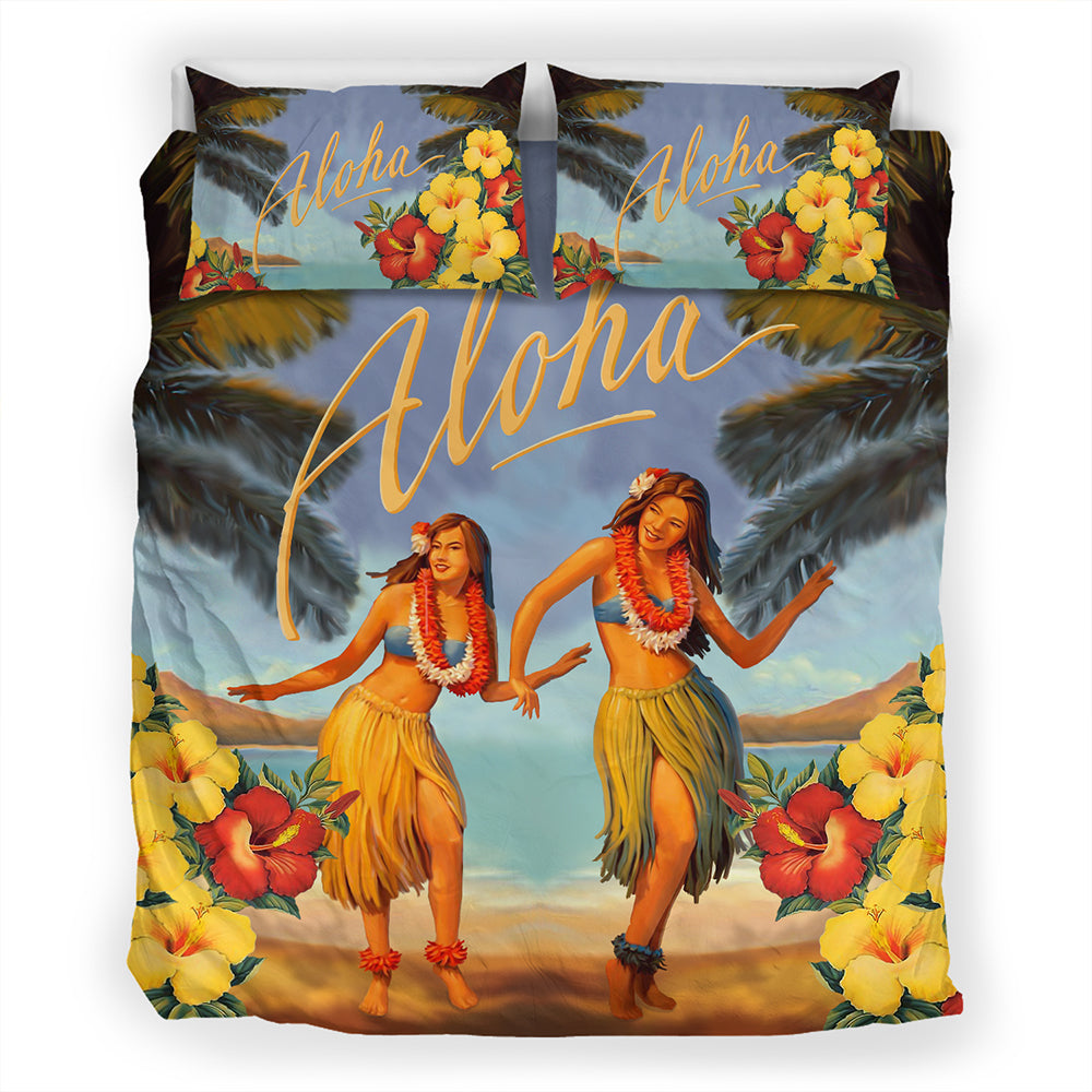 Hawaii Bedding Set Aloha Hula Dance Hibiscus-Myprintsy