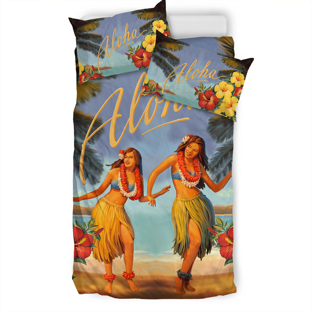 Hawaii Bedding Set Aloha Hula Dance Hibiscus-Myprintsy