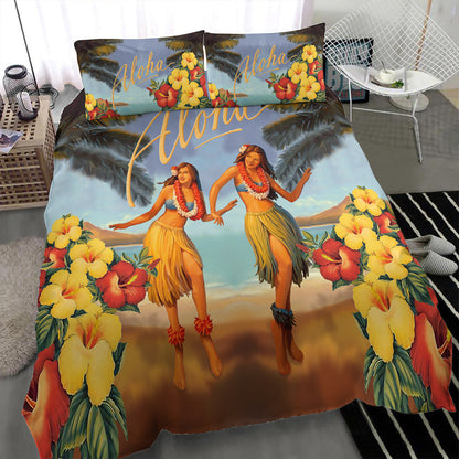 Hawaii Bedding Set Aloha Hula Dance Hibiscus-Myprintsy