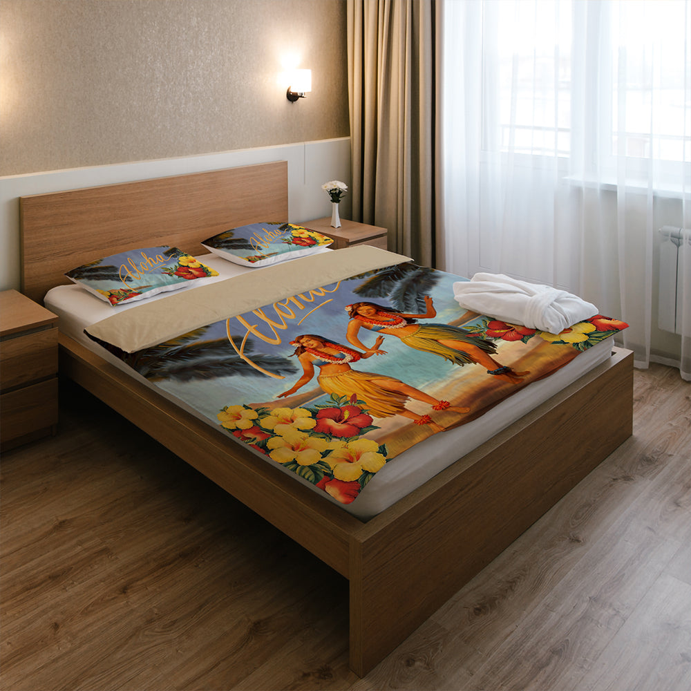 Hawaii Bedding Set Aloha Hula Dance Hibiscus-Myprintsy